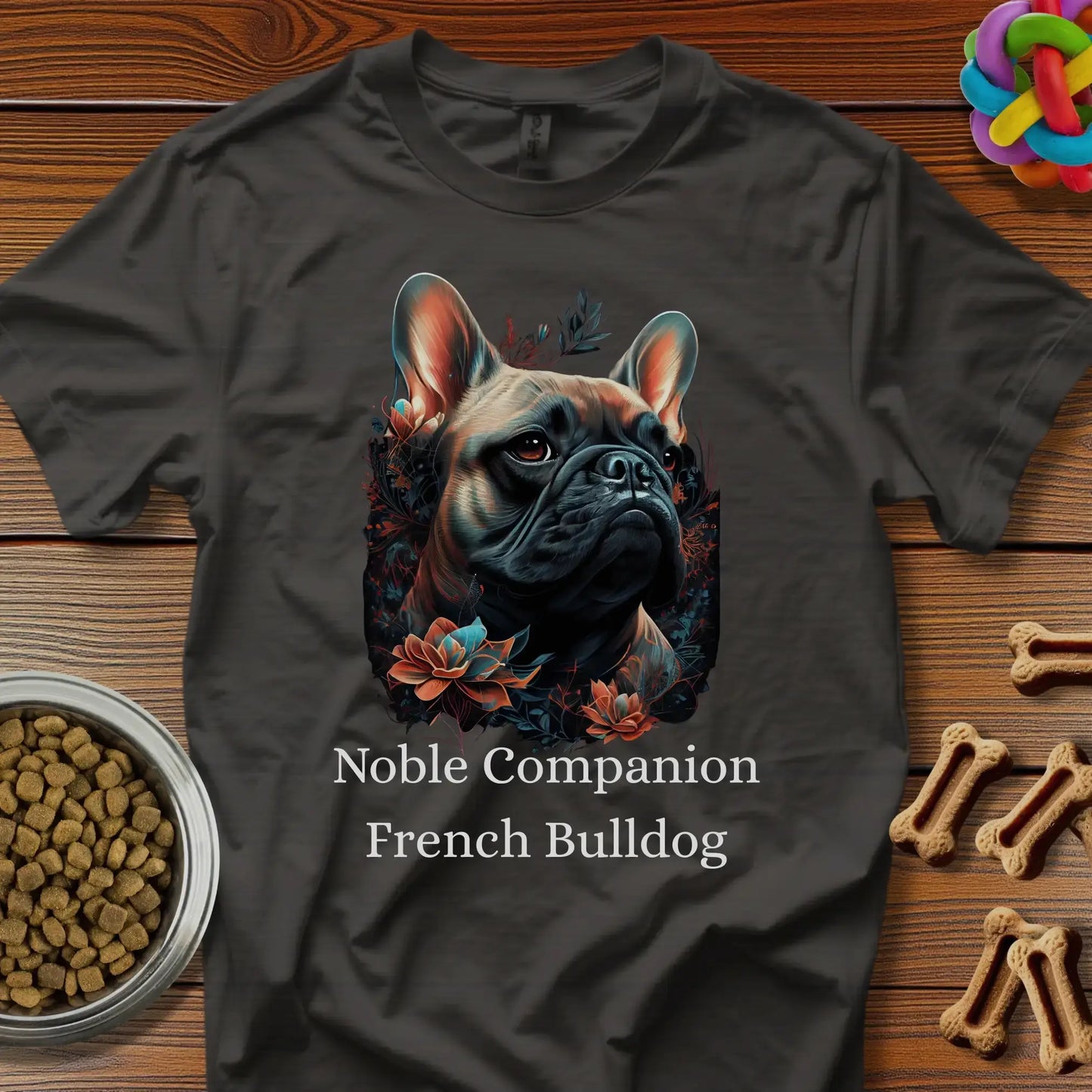 French Bulldog Art No. 2 Unisex T-Shirt — “Noble Companion” Premium