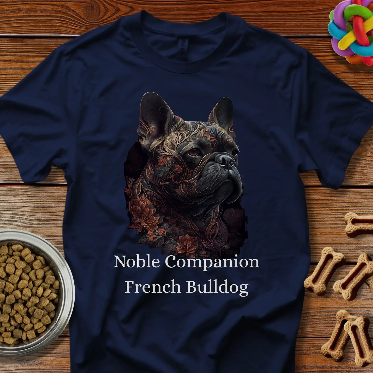 French Bulldog Art No. 1 Unisex T-Shirt — “Noble Companion” Premium