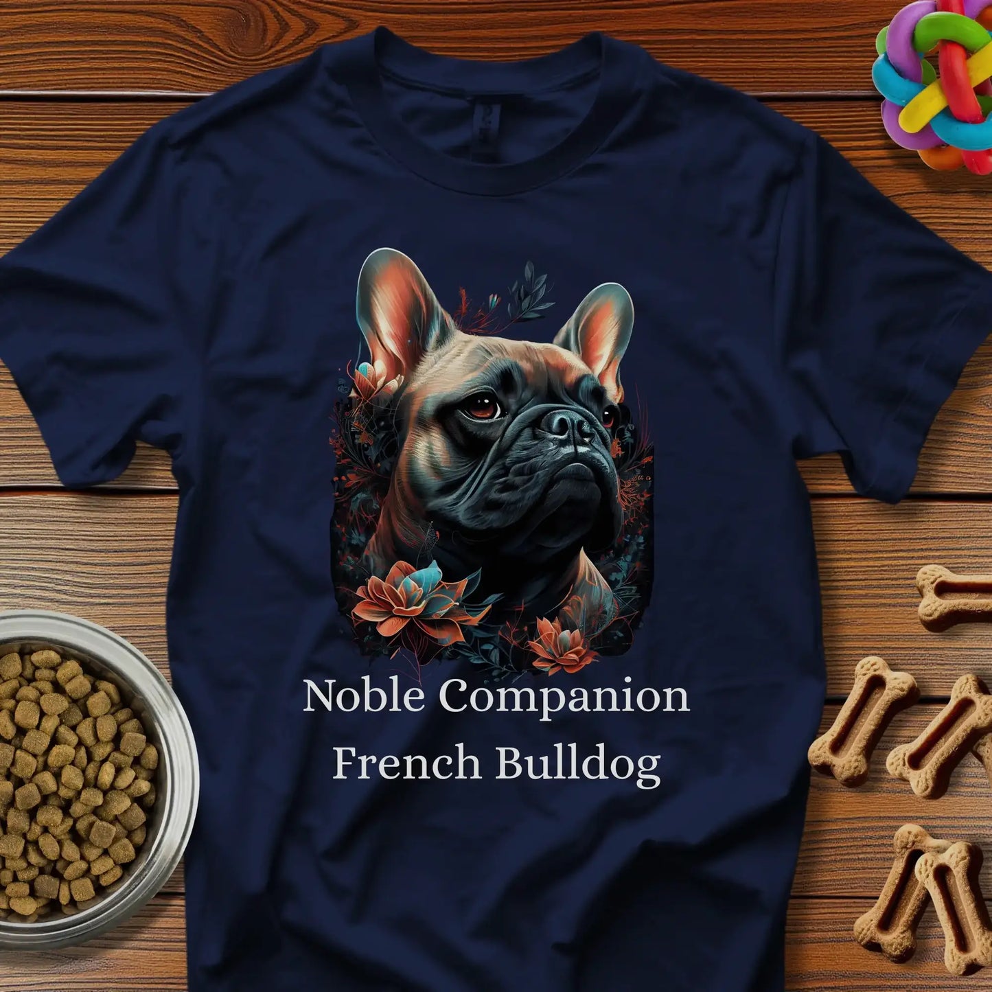 French Bulldog Art No. 2 Unisex T-Shirt — “Noble Companion” Premium