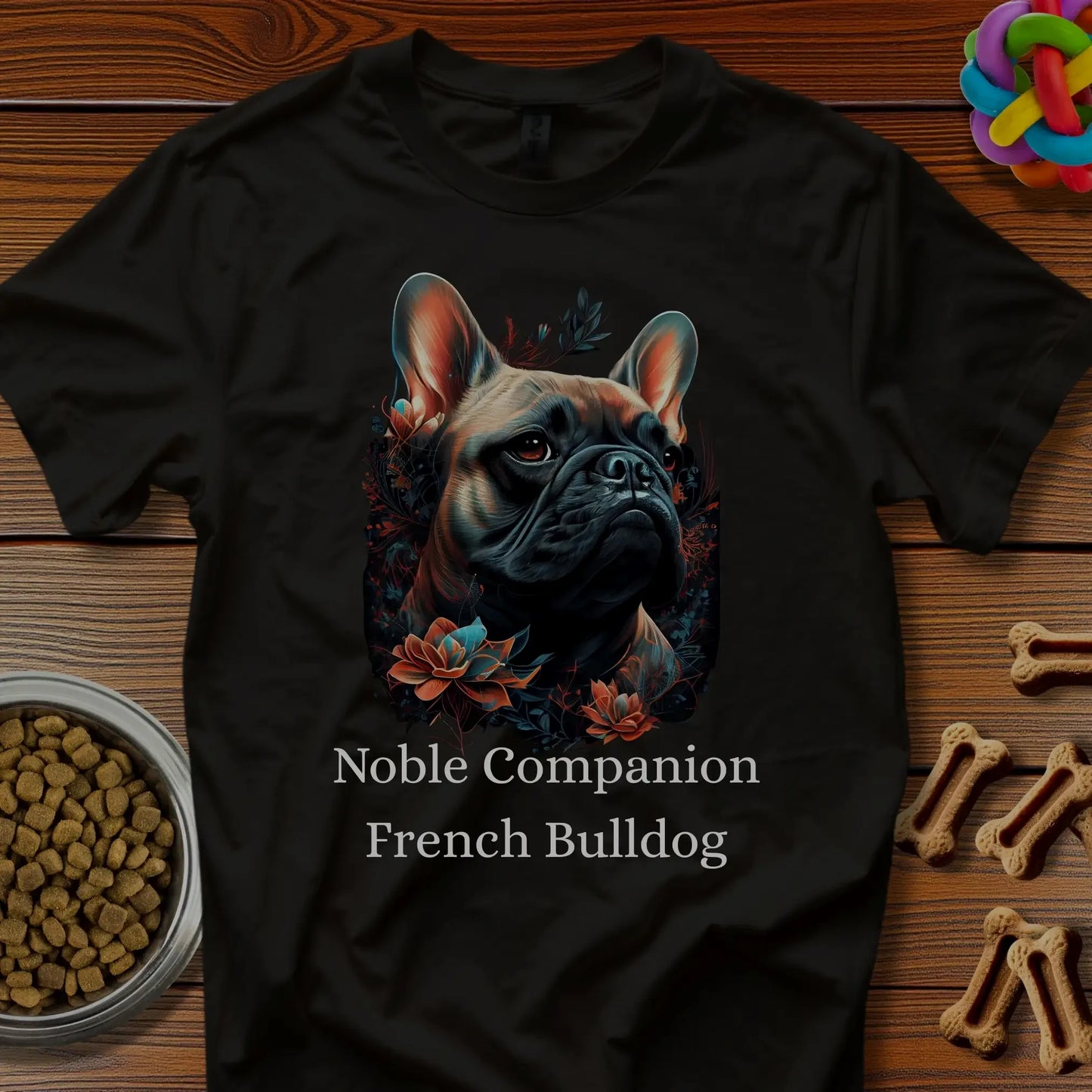 French Bulldog Art No. 2 Unisex T-Shirt — “Noble Companion” Premium