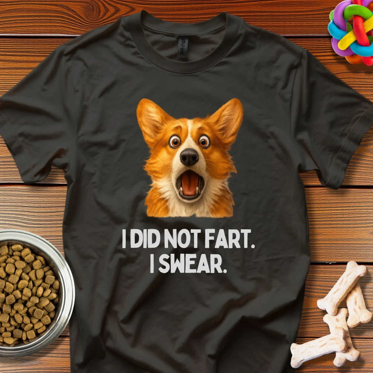 Corgi Confessions: Guilty Dog Meme, Hilarious Pet Photography - T-Shirt - Wooferface