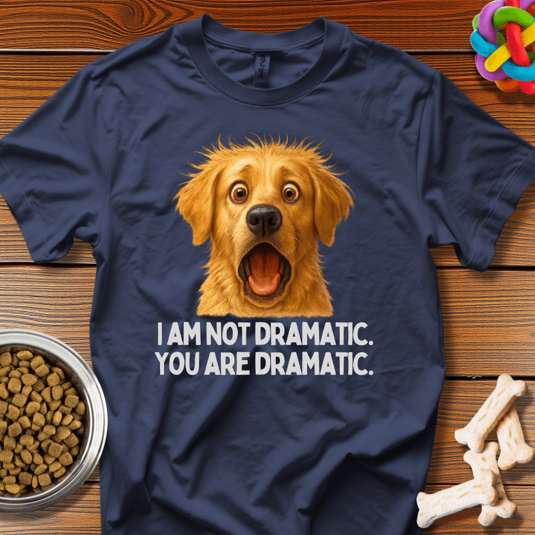 Dramatic Doggo: Fur - Filled Meme Magic, High - Contrast Canine Comedy - T-Shirt - Wooferface