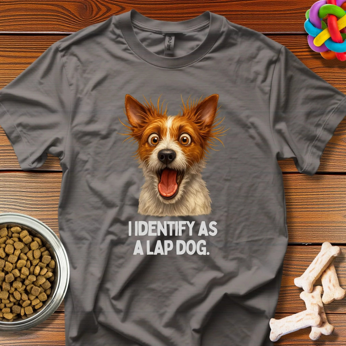 Electrified Ego: Jack Russell Portrait, Comedic Pet Photography - T-Shirt - Wooferface