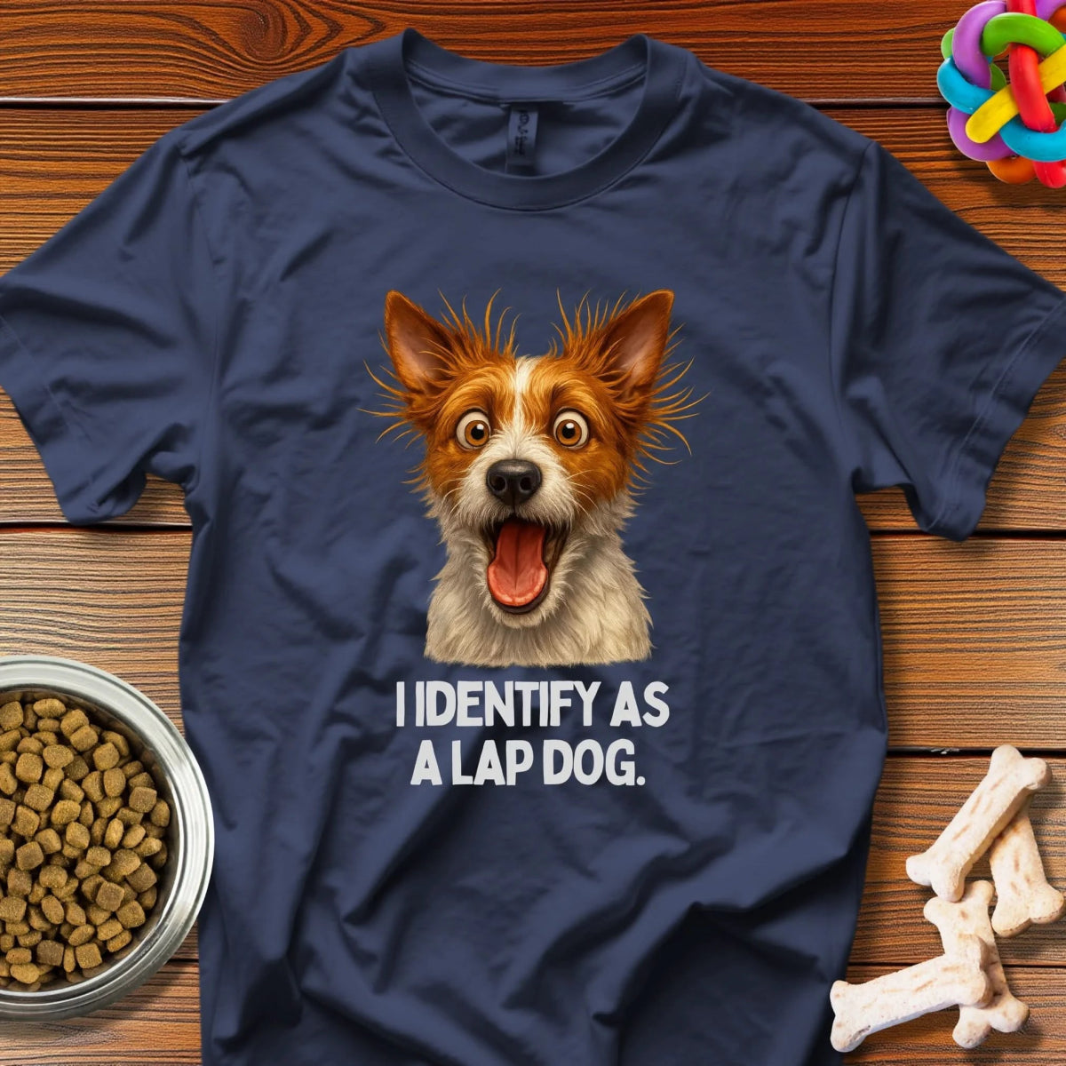 Electrified Ego: Jack Russell Portrait, Comedic Pet Photography - T-Shirt - Wooferface