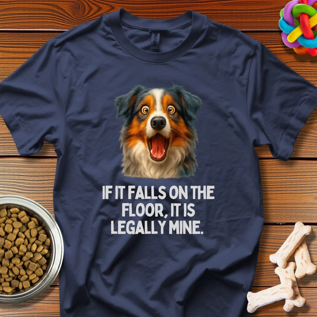 Floor Justice: Canine Claim Meme, Viral Dog Humor Photography - T-Shirt - Wooferface