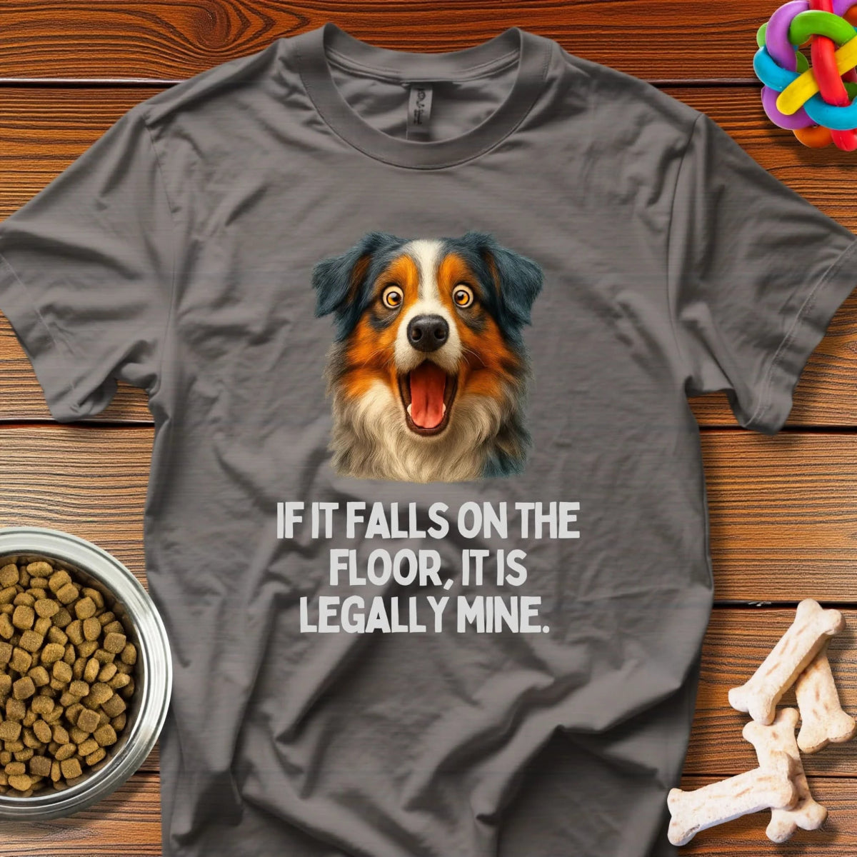Floor Justice: Canine Claim Meme, Viral Dog Humor Photography - T-Shirt - Wooferface