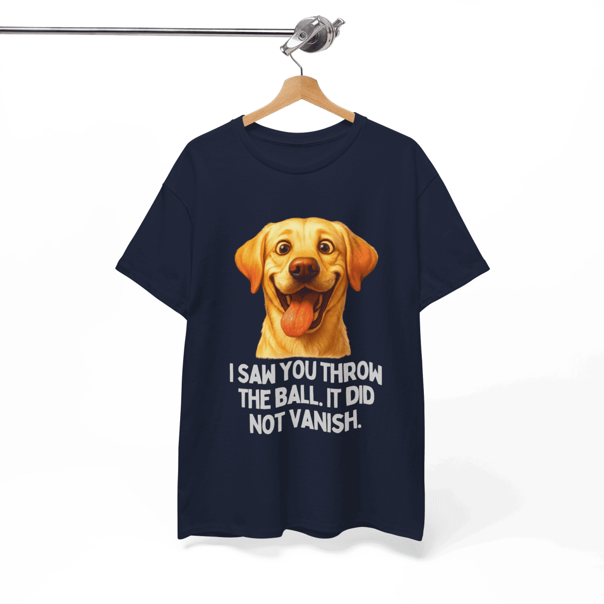 I Saw You Throw the Ball... It Did Not Vanish – Golden Retriever Meme Tee | Wooferface Original - Wooferface