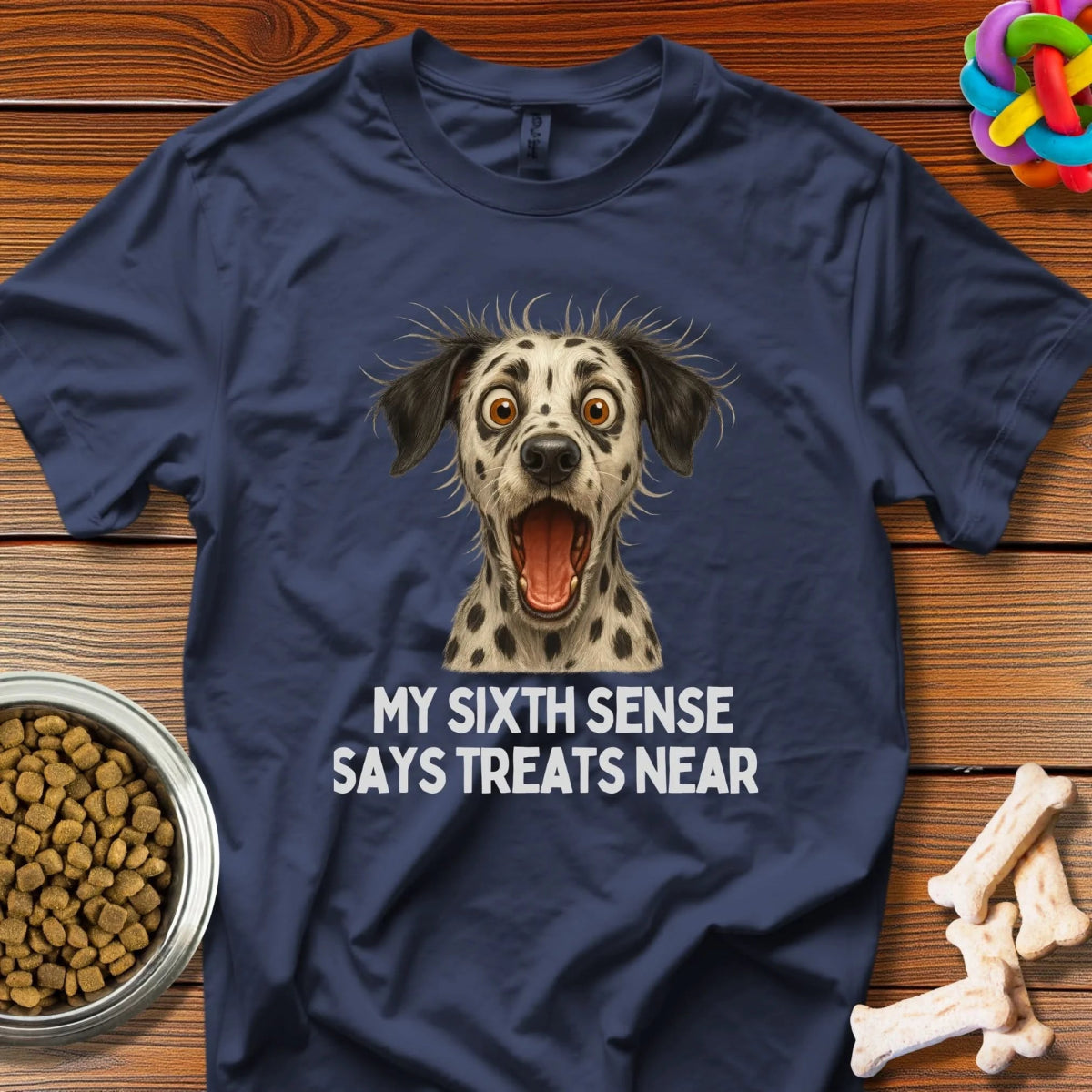 Snack Radar Activated: Hilarious Dog Meme, Digital Pet Comedy Art - T-Shirt - Wooferface