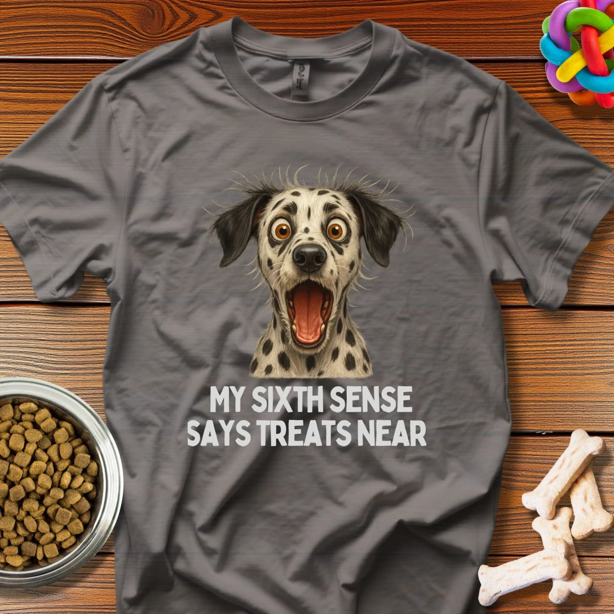 Snack Radar Activated: Hilarious Dog Meme, Digital Pet Comedy Art - T-Shirt - Wooferface