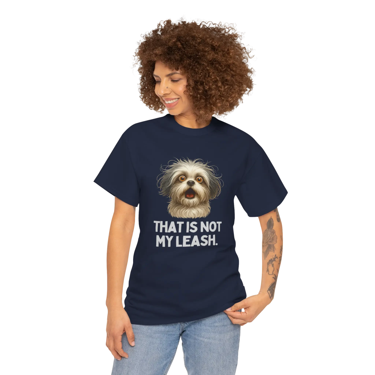 "That Is Not My Leash" T-Shirt - Wooferface