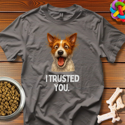 Betrayed Doggo: Digital Comedy Portrait, Meme - Worthy Pet Expression - T-Shirt - Wooferface