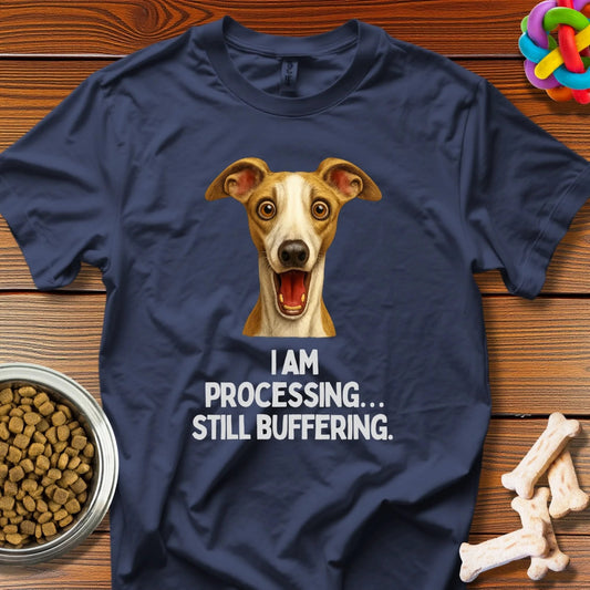 Buffering Doggo: Digital Meme Illustration, Hyper - Realistic Canine Comedy - T-Shirt - Wooferface