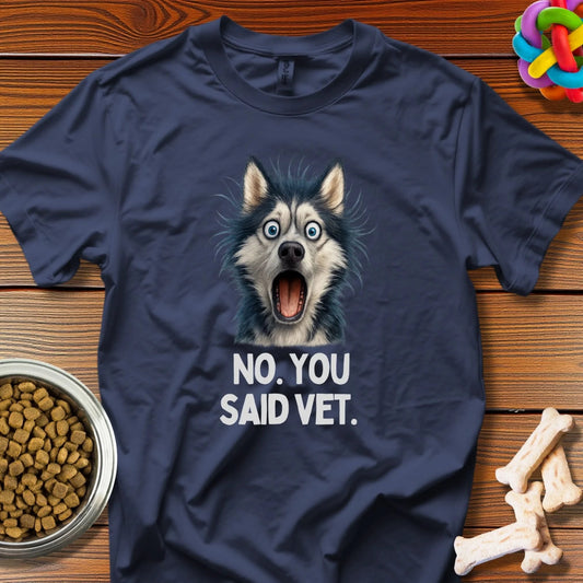 Canine Catastrophe: Veterinary Panic Meme, Photorealistic Digital Illustration - T-Shirt - Wooferface