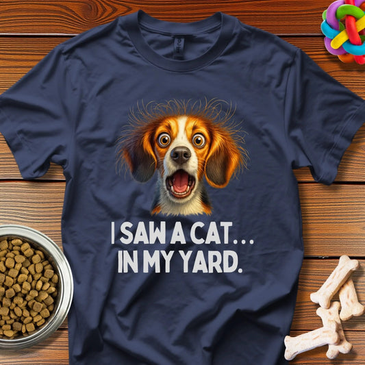 Canine Chaos: Epic Dog Reaction Meme, Viral Shock Expression - T-Shirt - Wooferface