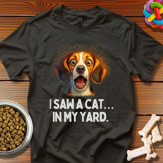 Canine Chaos: Epic Dog Reaction Meme, Viral Shock Expression - T-Shirt - Wooferface