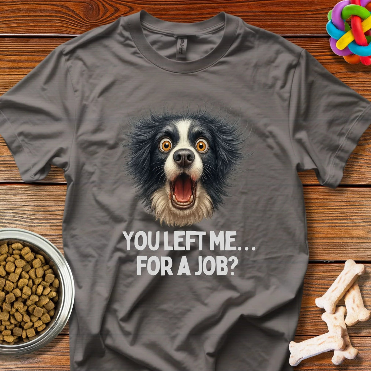 Dramatic Dog Drama: Viral Pet Portrait, Comedic Animal Artwork - T-Shirt - Wooferface