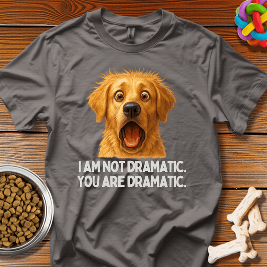 Dramatic Doggo: Fur - Filled Meme Magic, High - Contrast Canine Comedy - T-Shirt - Wooferface