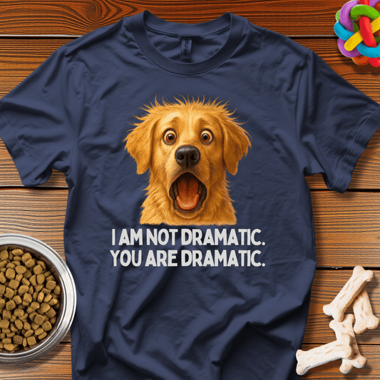 Dramatic Doggo: Fur - Filled Meme Magic, High - Contrast Canine Comedy - T-Shirt - Wooferface
