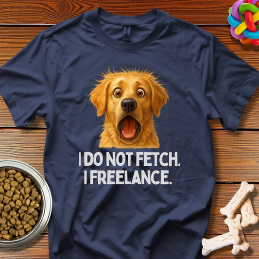 Freelance Fetch: Digital Dog Meme, Professional Humor Illustration - T-Shirt - Wooferface