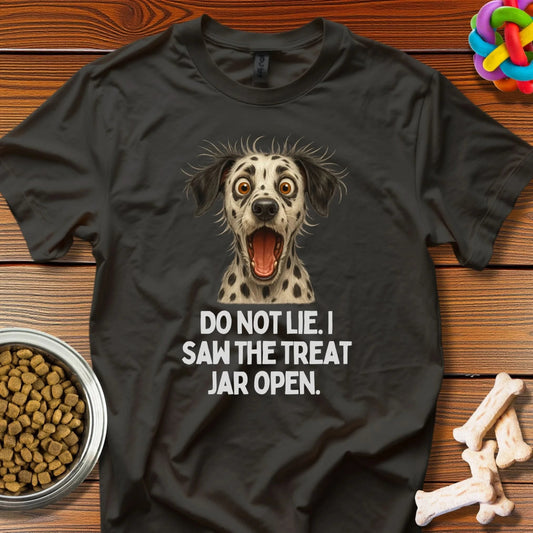 Guilty as Charged: Caught in the Treat Jar Moment, Hilarious Dog Meme Illustration - T-Shirt - Wooferface