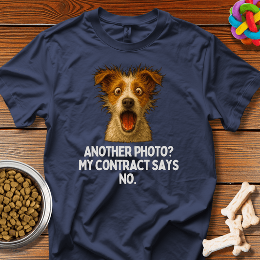 Photoshoot Rebellion: Furry Drama Queen Meme, Viral Dog Expression Comedy - T-Shirt - Wooferface