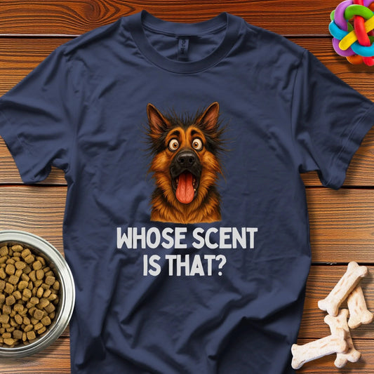 Whose Scent is That?: Hilarious Dog Meme, Viral Canine Illustration - T-Shirt - Wooferface