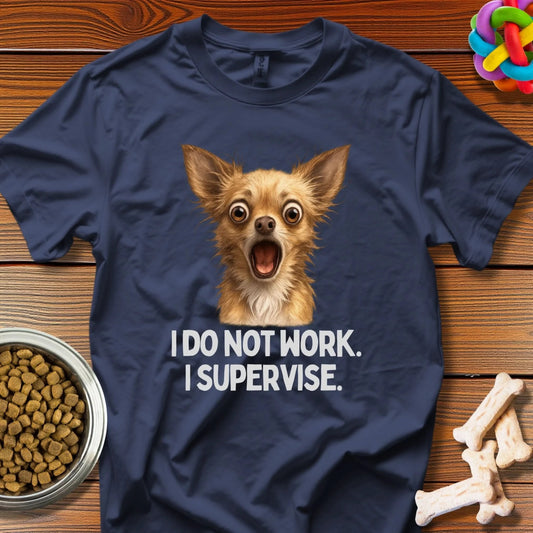 Workplace Wisdom: Canine Supervisor Meme, Viral Humor Design - T-Shirt - Wooferface
