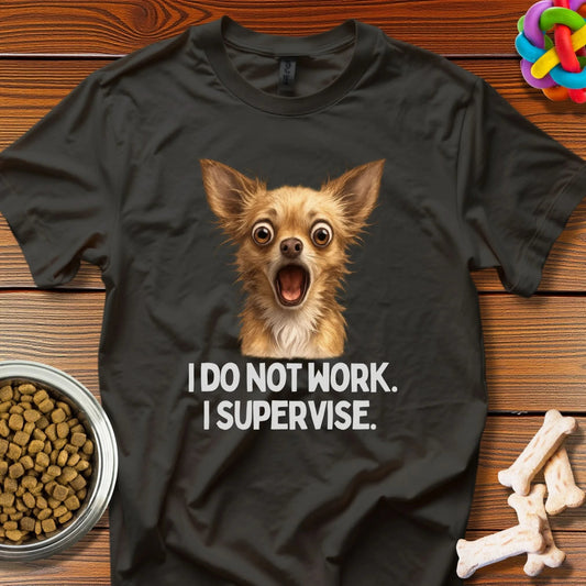 Workplace Wisdom: Canine Supervisor Meme, Viral Humor Design - T-Shirt - Wooferface